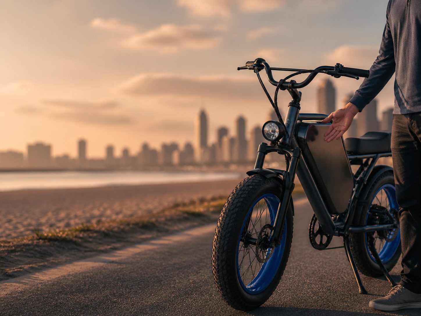 Electric Cruiser in urban mobility or outdoor trail context, VoltTrek